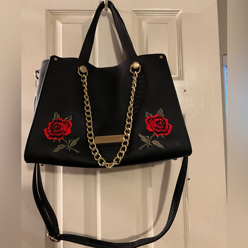 Andrew Marc rose black purse